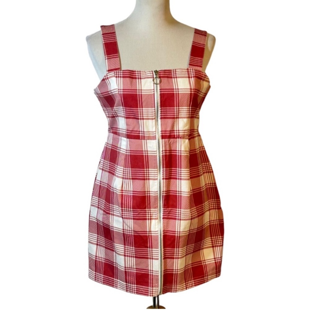 Ever After Red and White Plaid Minidress